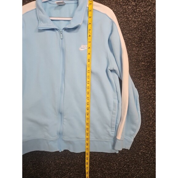 Nike Baby Blue Full Zip Collared Track Jacket Sweatshirt Large - Picture 4 of 7
